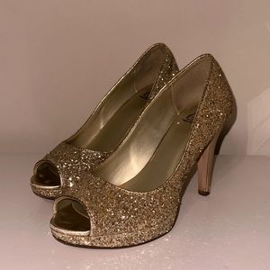Gold Sparkle Heels